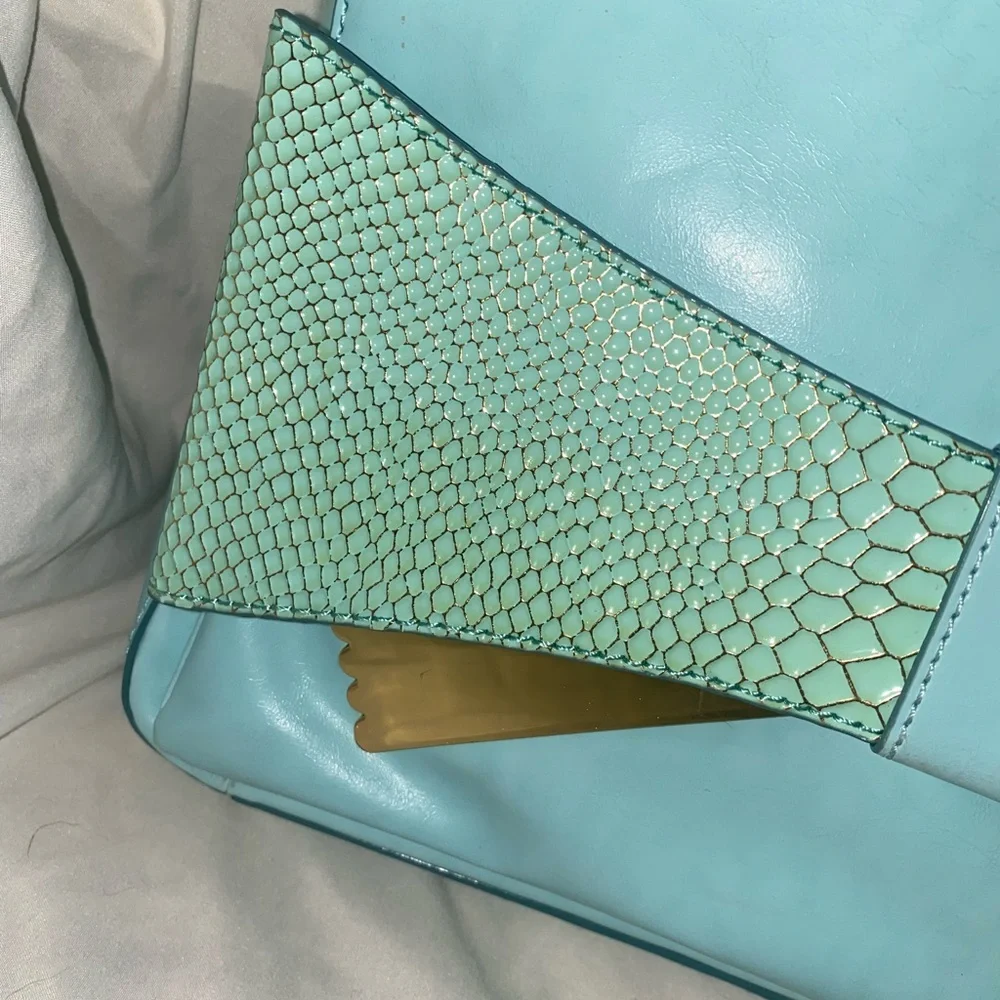 Gianni Bini Lucy Light Blue Shoulder Bag‎ with Bow Detail